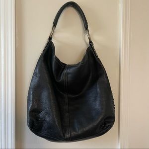 Lucky Brand Whipstitch Leather Hobo Bag